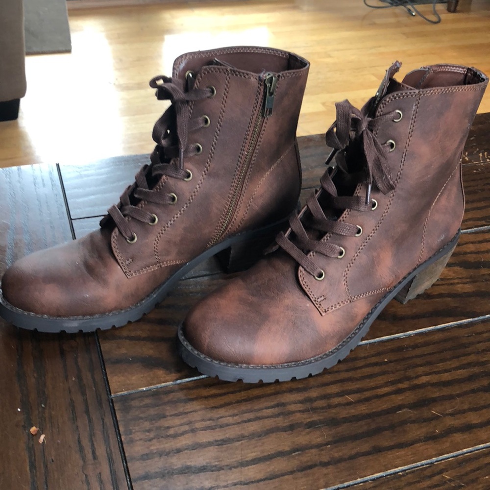 Brown Combat Boots